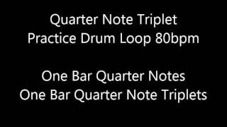 [Drum Loop for Practice] Quarter Note Triplet Practice Loop 80 bpm