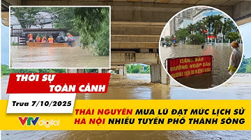 Thời sự toàn cảnh trưa 7/10: Thái Nguyên mưa lũ đạt mức lịch sử, Hà Nội nhiều phố thành sông | VTV24