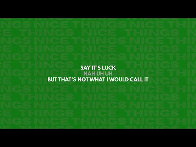 JORDY - NICE THINGS - Official Lyric Video class=