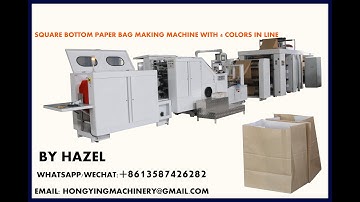 4 color flexo printing machine in line paper bag making machine square bottom