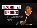 Research at Birkbeck - Critical Leadership Studies