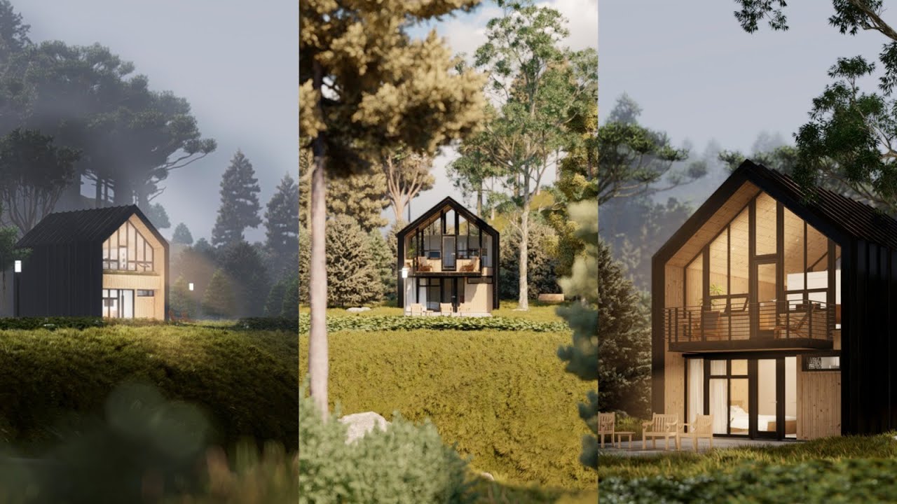 Modern A-Frame Tiny House in the Woods | 64m² Two-Story Cabin Tour