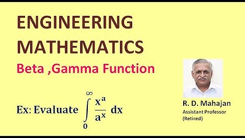 Beta , Gamma Function Example 4  I Engineering Mathematics