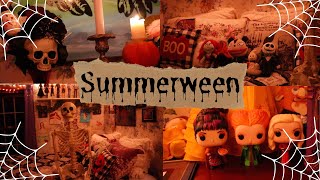 HAPPY SUMMERWEEN!!! | Half Way to Halloween | Decorating My Room for Spooky Summer