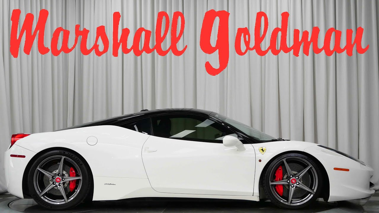 2013 Ferrari 458 italia in Bianco Avus over Nero for sale - YouTube