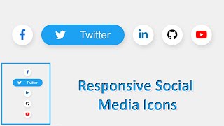 Responsive Social Media Icons in HTML & CSS | Social Icon in HTML & CSS