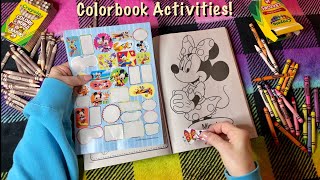 ASMR Coloring book activities (No talking only) Page turning, occasional crayon rummage & stickers