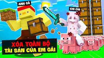 Tôi Đã Xoá Toàn Bộ Tài Sản Của Em Gái ChiChi Bị OCD Trong Minecraft | Siêu Bất Ổn 🤣