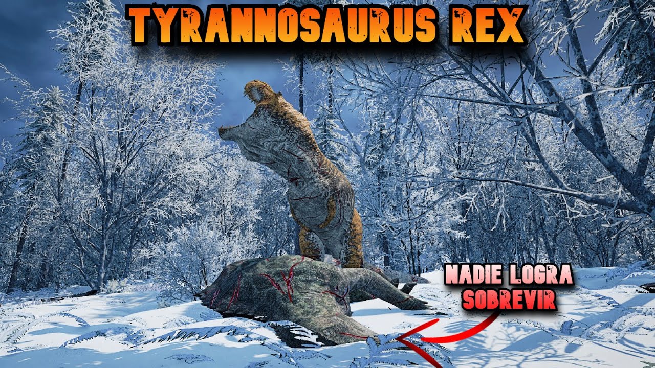 VOY A LA ISLA DE HIELO CON TYRANNOSAURUS REX Y NADIE LOGRA SOBREVIVIR - THE ISLE