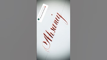 Copperplate calligraphy, tutorial: how I write your name #ahsaniy