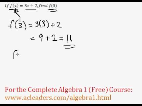 (Algebra 1) Function Notation Question #1