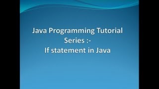 if statement in Java