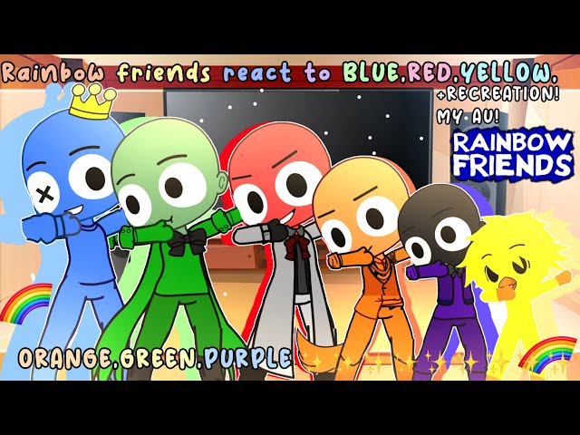 Rainbow Friends Blue🔵 Green🟢 Orange🟠 and Purple🟣 - React To - 🌈Rainbow  Friends🌈 Memes - S4 E2 