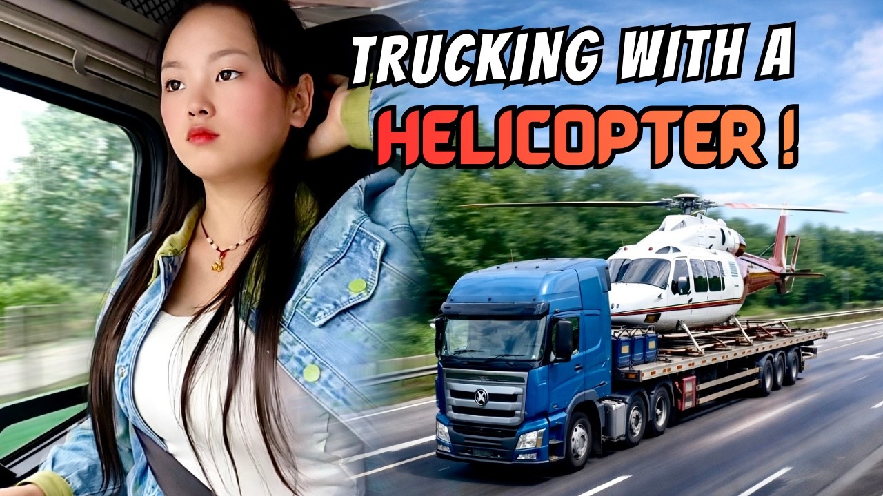 Female Trucking🚚 with a helicopter🚁It took 4 days to reach the border.