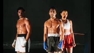 Cena de abertura de ‘12º Round’, peça sobre Emile Griffith em cartaz no TUSP