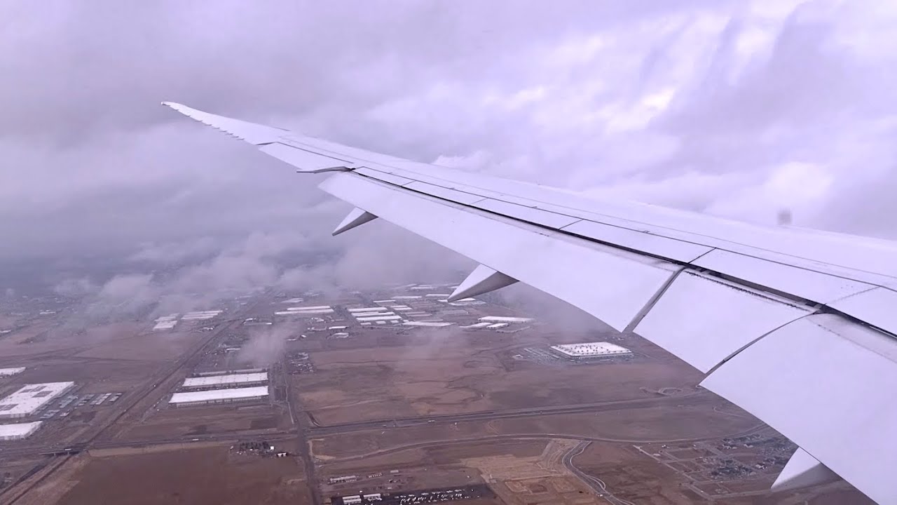 Stunning pre-storm landing - SFO-DEN - United Airlines - Boeing 787-9 - Full Takeoff & Landing