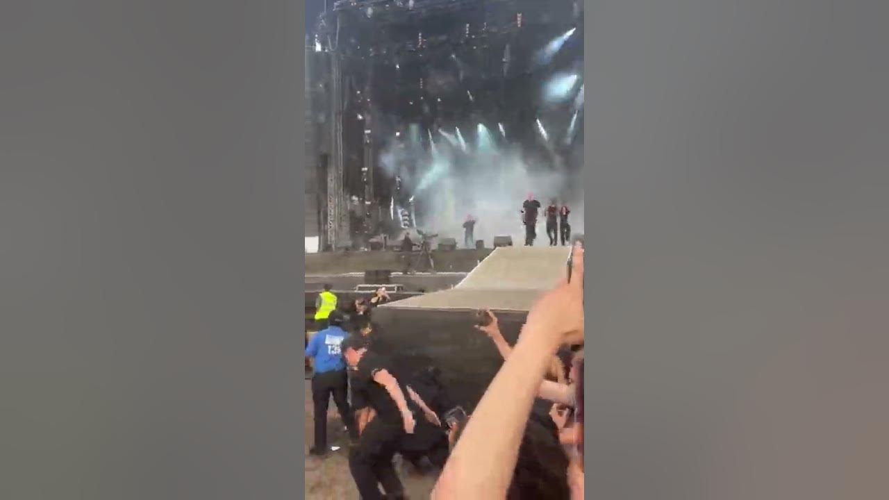 Rapper falls off stage during live performance YouTube