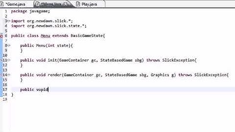 Java Game Development with Slick - 7 - How to Make Screens