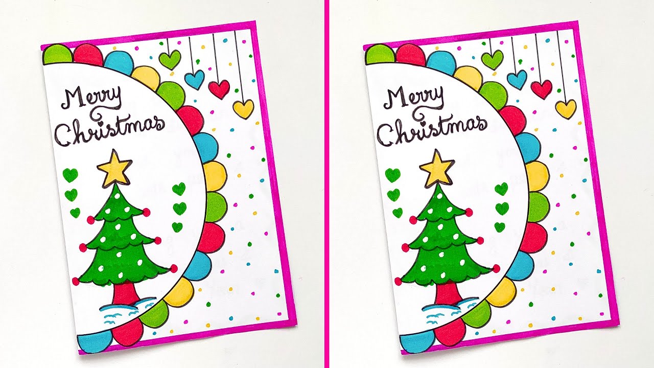 🎄 Christmas Greeting Card 🎄 | Easy & Beautiful Christmas Card Idea | How to Make Easy Christmas Card