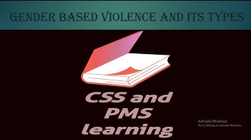Gender Based violence | Types of gender based violence | CSS PMS | Gender studies