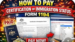 Immigration Status Form 1194 - How to pay online immi account #immigration #australia