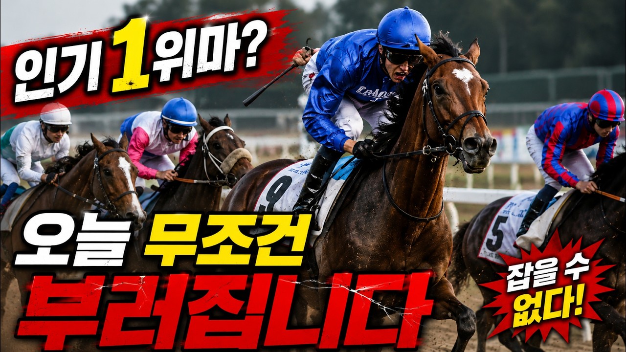 경마 인기 1위? 오늘 무조건 "부러집니다"