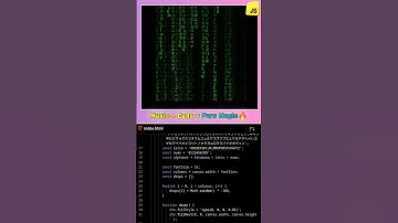 Matrix Digital Rain Effect Using HTML Canvas 🔥 | JavaScript Animation #shorts | DevZiaul #shorts