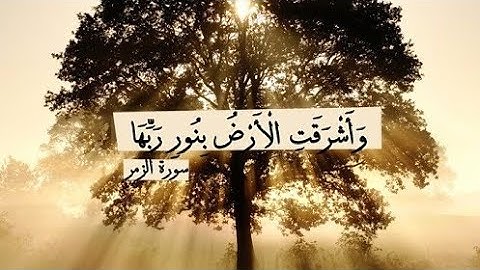 ﴿ وَأَشْرَقَتِ الْأَرْضُ بِنُورِ رَبِّهَا وَوُضِعَ الْكِتَابُ... سورة الزمر أيه 69
