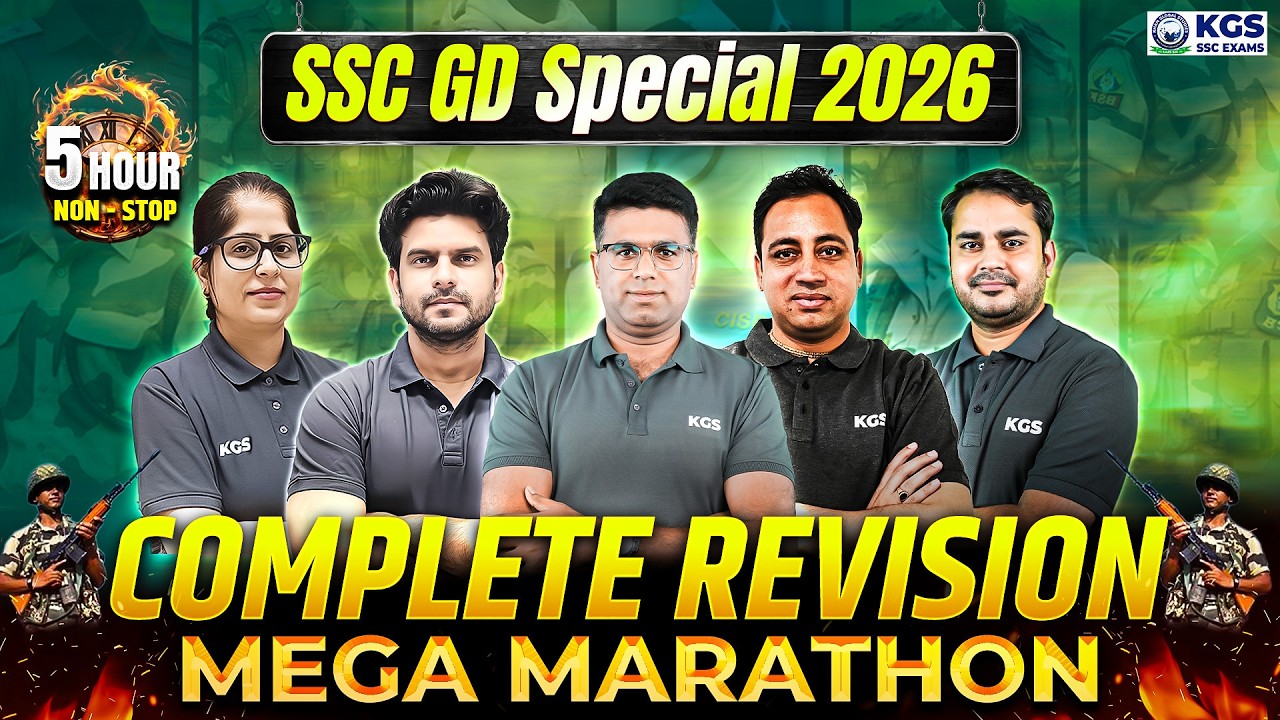 SSC GD 2026 Mega Marathon | SSC GD PYQ Marathon | by SSC Team | KGS SSC Exams