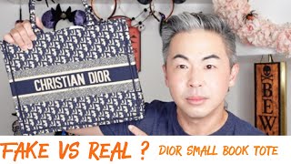 Dior book tote real vs fake  dior book tote comparison replica vs real 