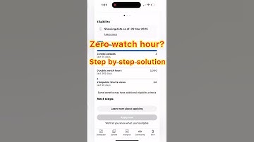 How to fix Zero Public Watch Hour in YouTube | Step By step guide to solve 0 Public Watch Hour Issue