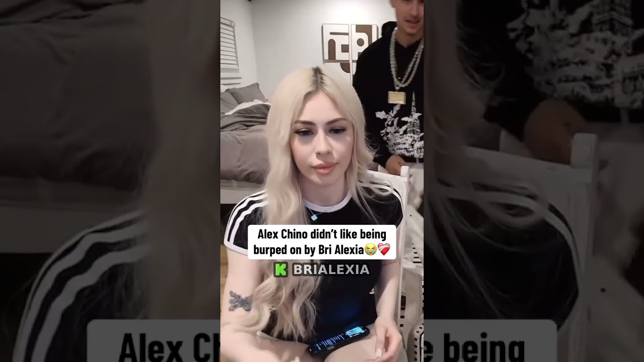 Alex Chino didn’t like being burped on by Bri Alexia 😭❤️‍🩹 