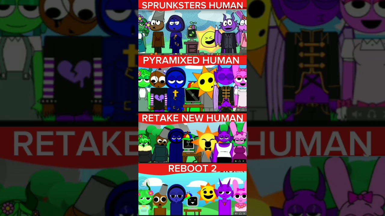 Incredibox sprunkster but human vs Pyramixed human All retake new human reboot 2 JayGray vn