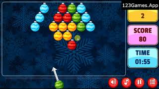 Xmas Bubble Shooter Gameplay & Walkthrough | Free at 123Games.App screenshot 4