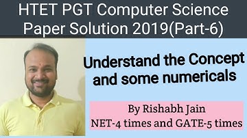 Lect-3.6 | HTET previous year question paper 2019 with solution for PGT computer science - Part 6