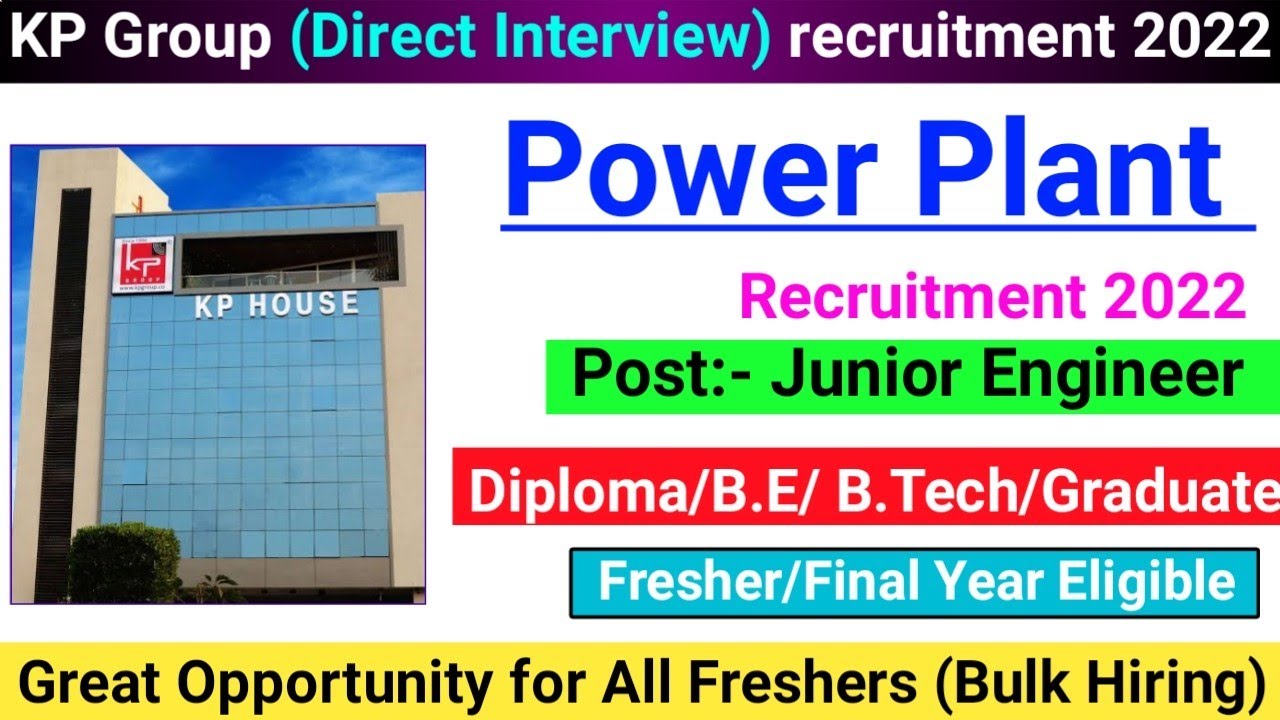 Power Plant recruitment 2022/diploma jobs 2022/BE/B.Tech/mechanical