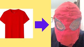 My home made Spider-Man mask (inspired by Sean's Crafts)