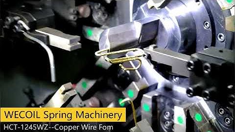 Copper Wire Form made by HCT-1245WZ, wire bending machine, spring coiling machine. WECOIL MACHINERY.
