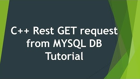 CPPRest Get Request from Mysql DB to webClient