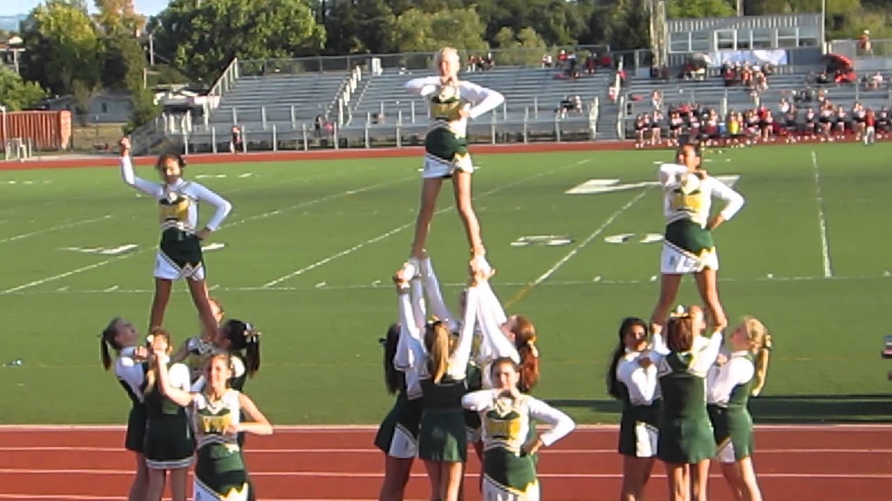San Marin Jr Mustang Sideline cheer 2014 - YouTube