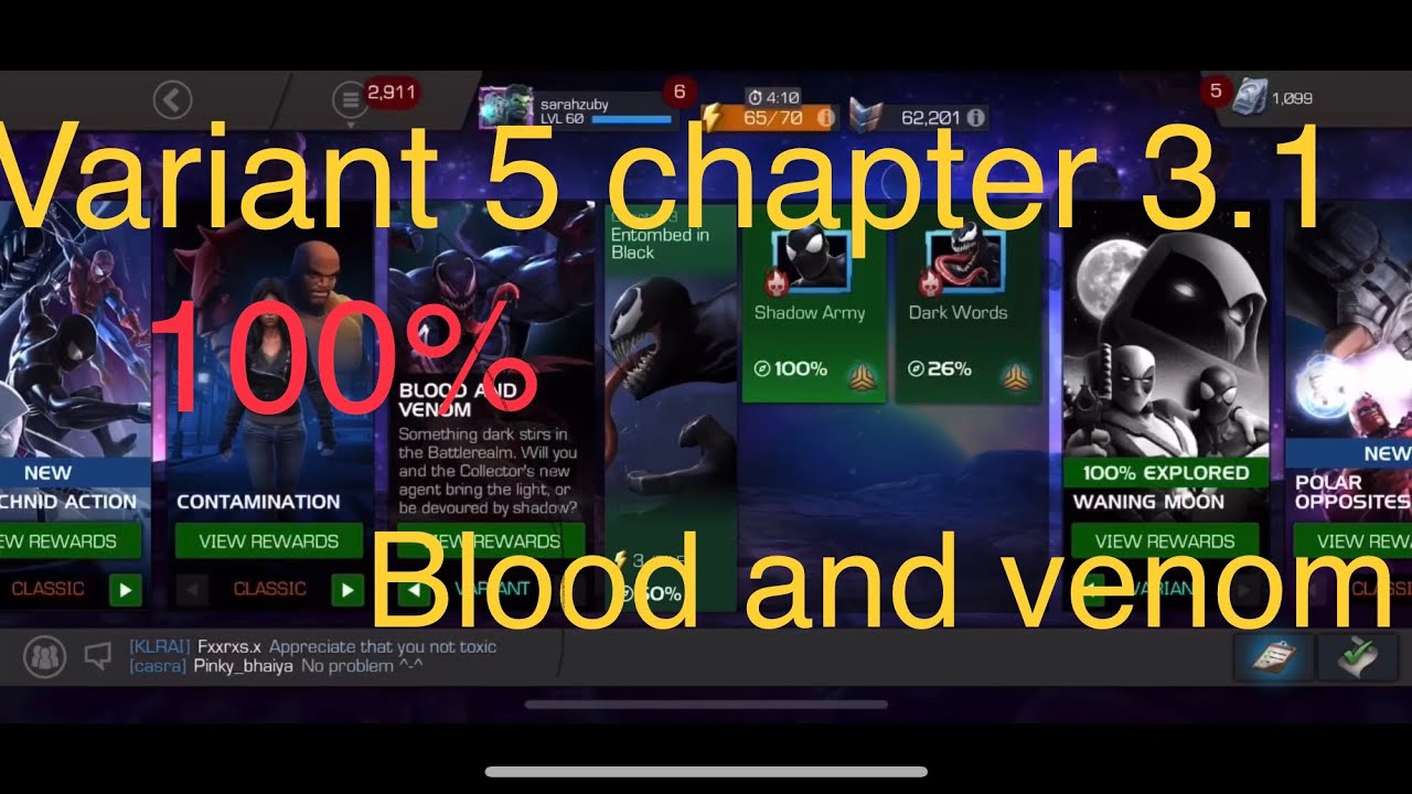 MCOC - Variant 5 - Blood and Venom Chapter 3.1 - 100%