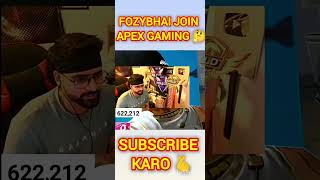 Fozybhai Join Apex Gaming 🤔#fozyajay #tgesports #apexgaming #totalgaming #controversy #ffshorts