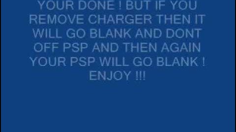 unbrick psp without pandora or memory card reader or recovery mode . just psp charger and psp