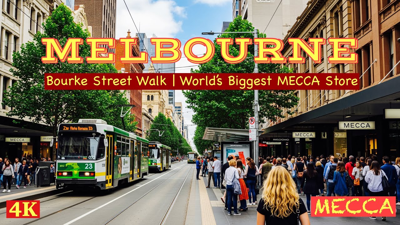 Melbourne City POV Walk | Bourke Street | The NEW MECCA Store (Biggest in the World!) 