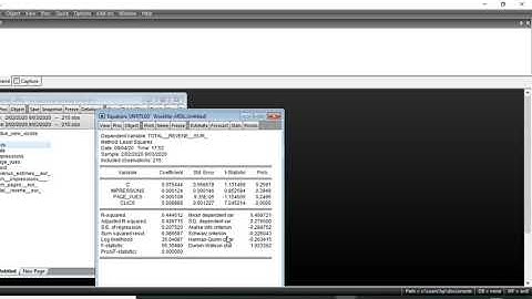 Econometrics: how to run linear regression in Eviews