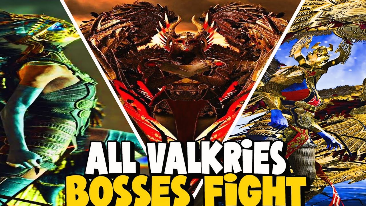 ВСЕ 13 БОССОВ ВАЛЬКРИ СРАЖАЮТСЯ В GOD OF WAR (2K 60FPS)
