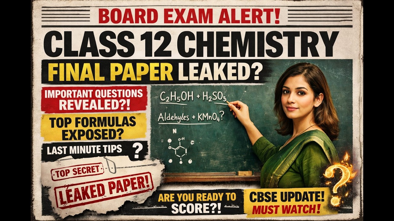🔴 **LIVE : Class 12 Chemistry 2026 Board Exam | Most Expected Questions & Final Paper Strategy 🔥