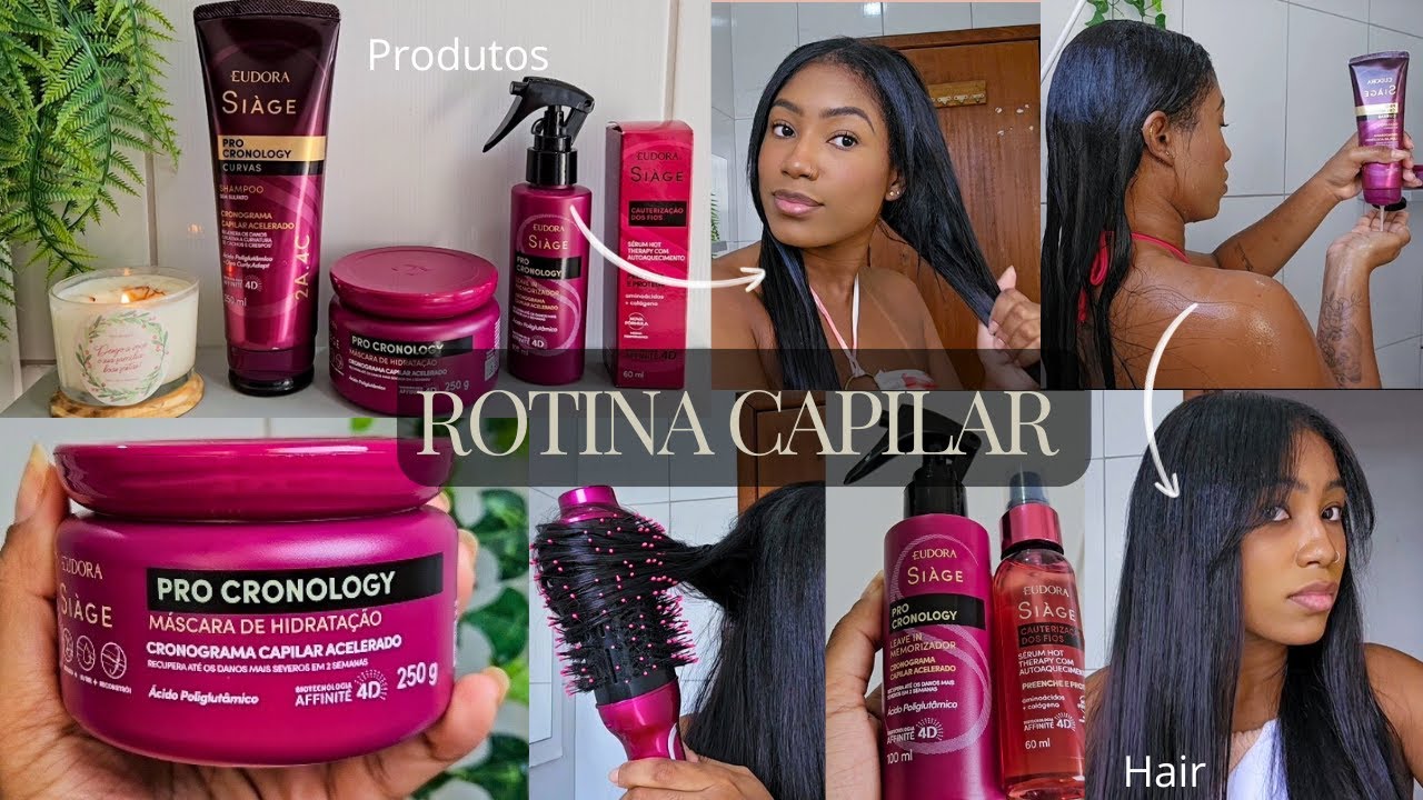 HAIR CARE🤍 rotina de cuidados com mega hair em casa/ PRO CRONOLOGY EUDORA 🩷