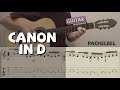 Canon in D (Guitar) [Notation + TAB] [Arranged in C major with Capo 2]