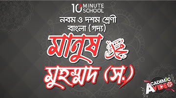 SSC | মানুষ মুহম্মদ (স.) | বাংলা ১ম পত্র | মূলভাব, শব্দার্থ, লেখক পরিচিতি ও পাঠ পরিচিতি (Class 09)